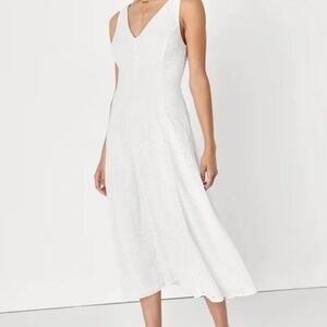 Lulus Simply Sunny White Sleeveless Eyelet Midi Dress